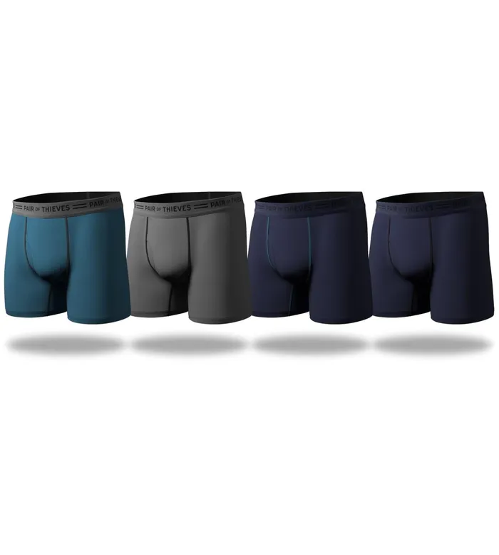 4 Way Stetch Every Day Kit Cotton Stretch Boxer Briefs Dark Navy Underwear 4 Pack Men Pair Of Thieves Boxer Briefs