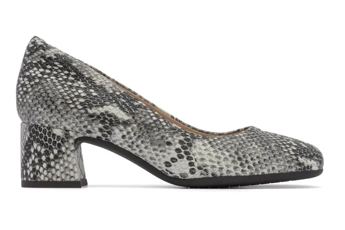 ABEO Footwear Avenue Pump White Snake Women Dress ABEO Footwear Avenue Pump White Snake Women Dress