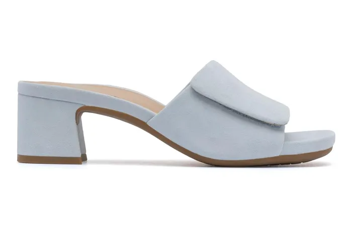 ABEO Footwear Avenue Slide Light Blue Suede Women Dress ABEO Footwear Avenue Slide Light Blue Suede Women Dress