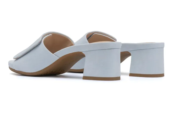 ABEO Footwear Avenue Slide Light Blue Suede Women Dress ABEO Footwear Avenue Slide Light Blue Suede Women Dress
