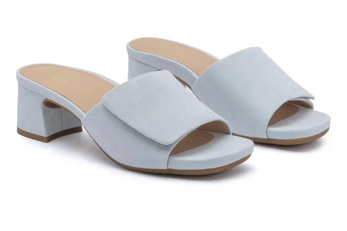 ABEO Footwear Avenue Slide Light Blue Suede Women Dress ABEO Footwear Avenue Slide Light Blue Suede Women Dress