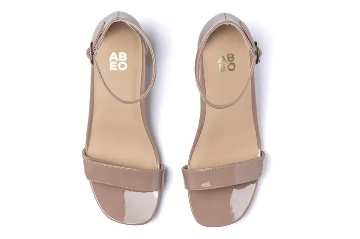 ABEO Footwear Avenue Strap Tan Patent Women Dress