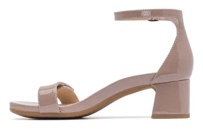 ABEO Footwear Avenue Strap Tan Patent Women Dress