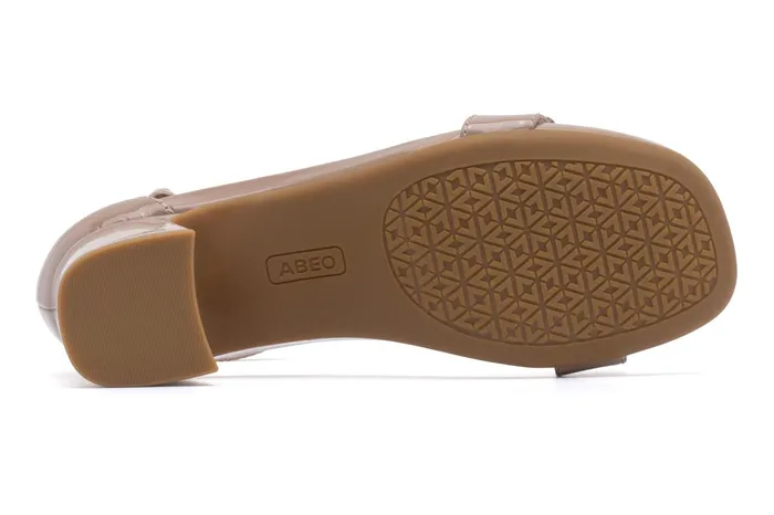 ABEO Footwear Avenue Strap Tan Patent Women Dress