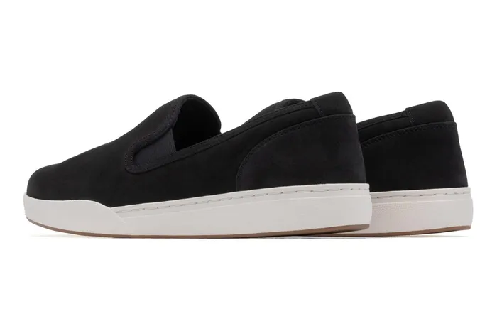 ABEO Footwear Encore Slip On Black Leather Women Sneakers