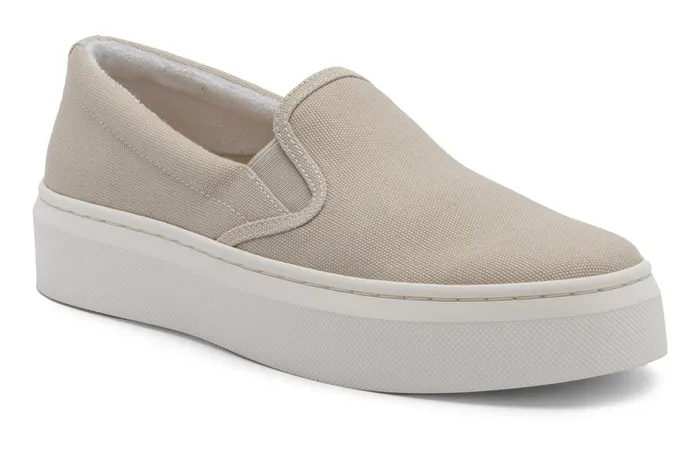 ABEO Footwear Jumpstreet Slip On Beige Canvas Women Casual Shoes
