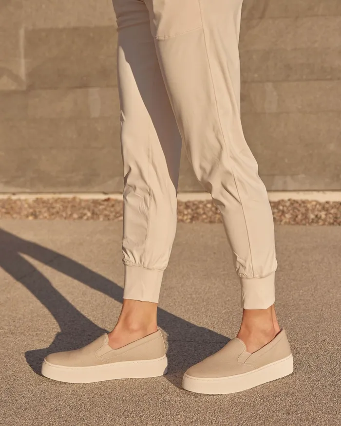 ABEO Footwear Jumpstreet Slip On Beige Canvas Women Casual Shoes ABEO Footwear Jumpstreet Slip On Beige Canvas Women Casual Shoes