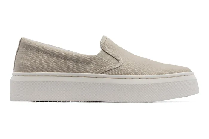 ABEO Footwear Jumpstreet Slip On Beige Canvas Women Casual Shoes ABEO Footwear Jumpstreet Slip On Beige Canvas Women Casual Shoes