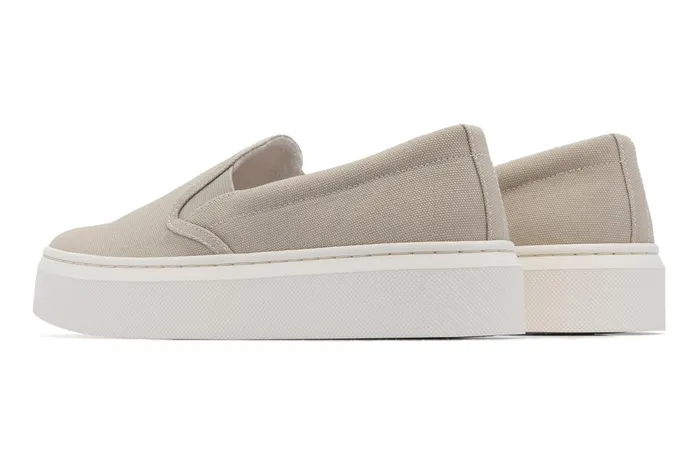 ABEO Footwear Jumpstreet Slip On Beige Canvas Women Casual Shoes ABEO Footwear Jumpstreet Slip On Beige Canvas Women Casual Shoes