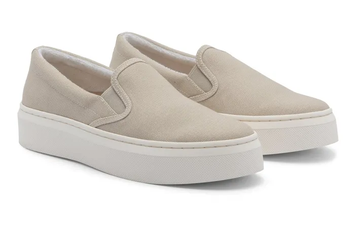 ABEO Footwear Jumpstreet Slip On Beige Canvas Women Casual Shoes ABEO Footwear Jumpstreet Slip On Beige Canvas Women Casual Shoes
