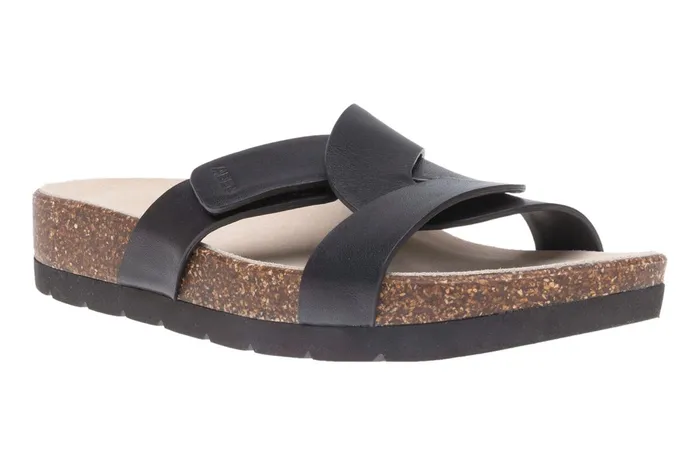 ABEO Footwear Lanai Slide Black Nubuck Women Sandals