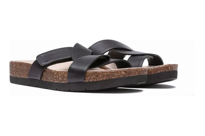 ABEO Footwear Lanai Slide Black Nubuck Women Sandals ABEO Footwear Lanai Slide Black Nubuck Women Sandals