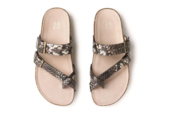 ABEO Footwear Lanai Thong Sandal Natural Snake Women Sandals