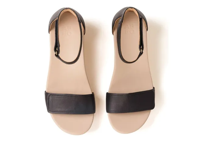 ABEO Footwear Riviera Ankle Sandal Black Nubuck Women Sandals