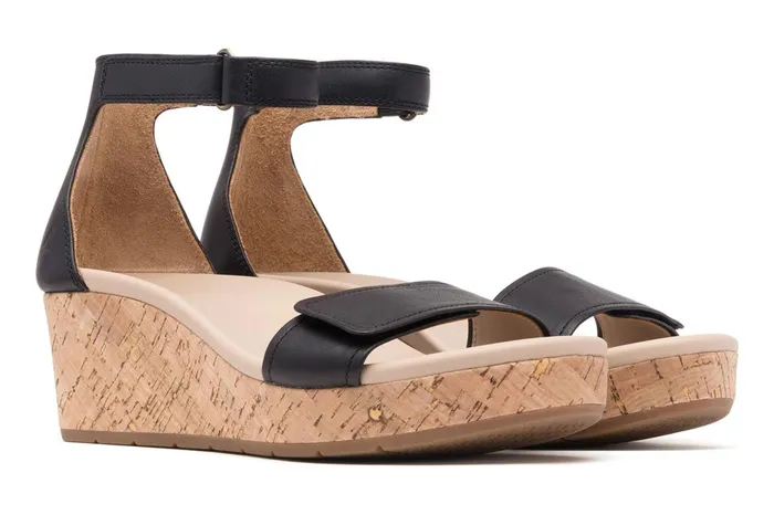 ABEO Footwear Riviera Ankle Sandal Black Nubuck Women Sandals