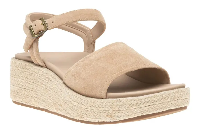 ABEO Footwear Solstice Buckle Sandal Cuban Sand Suede Women Sandals