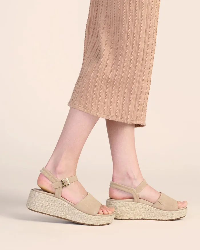ABEO Footwear Solstice Buckle Sandal Cuban Sand Suede Women Sandals ABEO Footwear Solstice Buckle Sandal Cuban Sand Suede Women Sandals