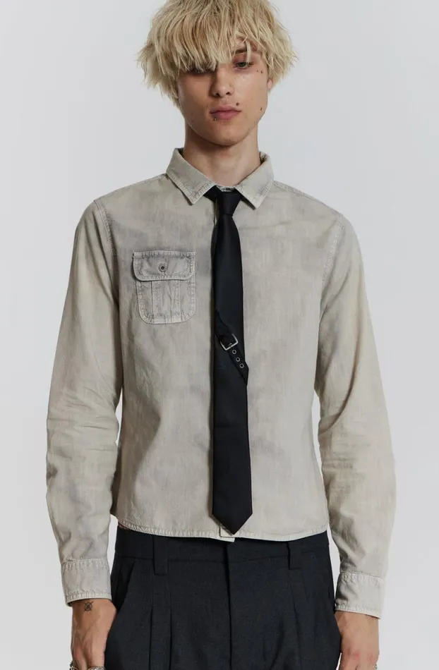Accessories Men Jaded London Black Buckle Tie