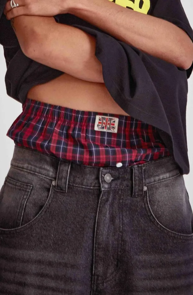 Accessories Men Jaded London Red Tartan Boxer Short