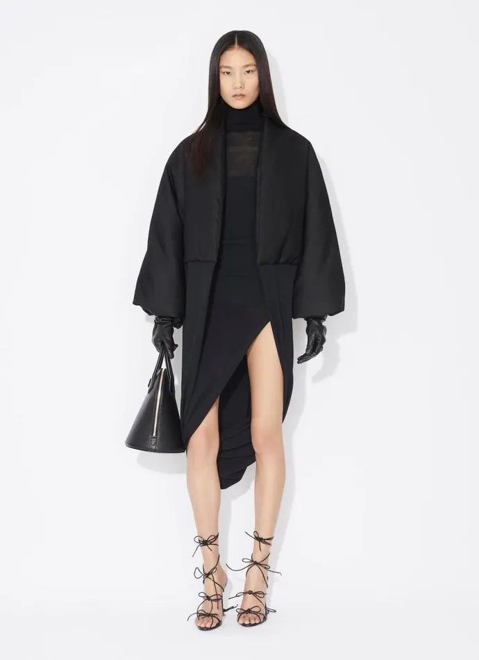 Alaa Coats and Jackets FOLDED COAT Black 8211 Women Alaa Coats and Jackets FOLDED COAT Black 8211 Women