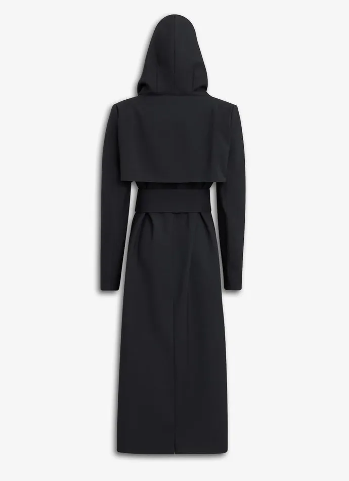 Alaa Coats and Jackets TAILORED WOOL COAT WITH HOOD Black 8211 Women