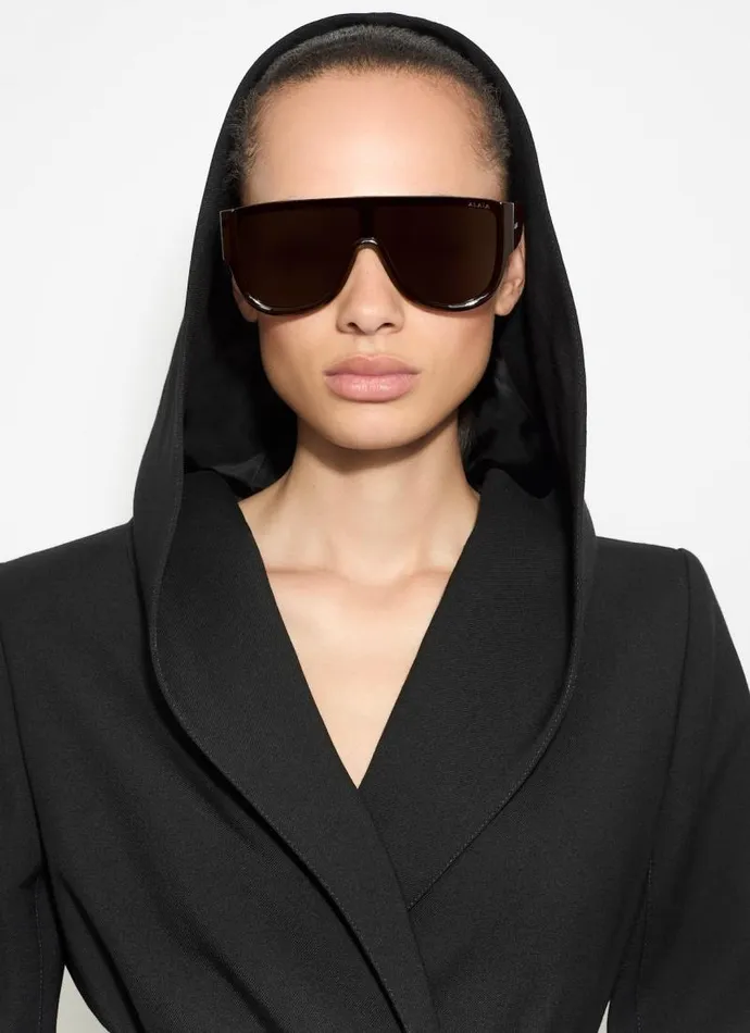 Alaa Coats and Jackets TAILORED WOOL COAT WITH HOOD Black 8211 Women