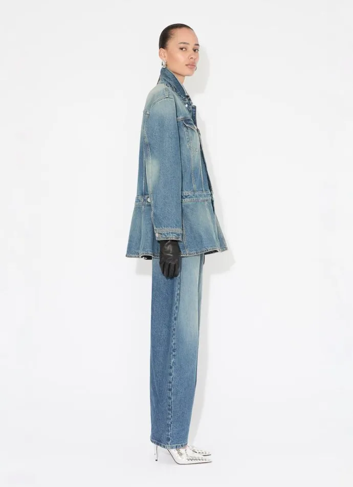 Alaa Denim DENIM PEPLUM JACKET Bleu Vintage 8211 Women Alaa Denim DENIM PEPLUM JACKET Bleu Vintage 8211 Women