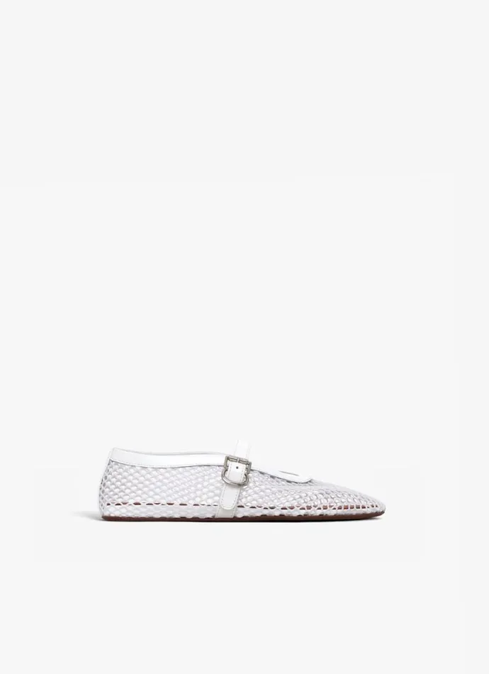 Alaa La Ballerine BALLET FLATS IN FISHNET White 8211 Women