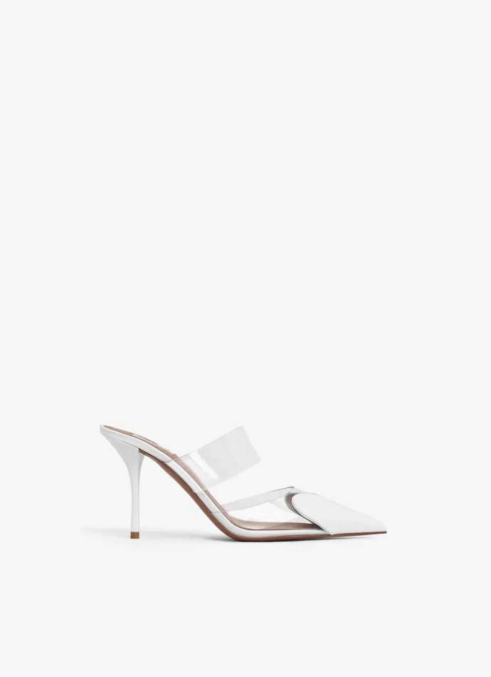 Alaa Le Cur LE CUR MULES IN PATENT CALFSKIN Optic White 8211 Women