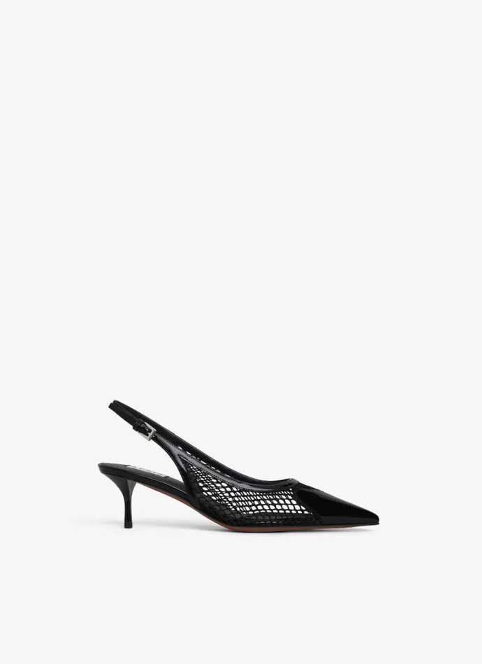 Alaa Le Cur LE CUR SLINGBACKS IN FISHNET Black 8211 Women