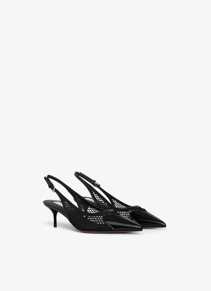 Alaa Le Cur LE CUR SLINGBACKS IN FISHNET Black 8211 Women Alaa Le Cur LE CUR SLINGBACKS IN FISHNET Black 8211 Women
