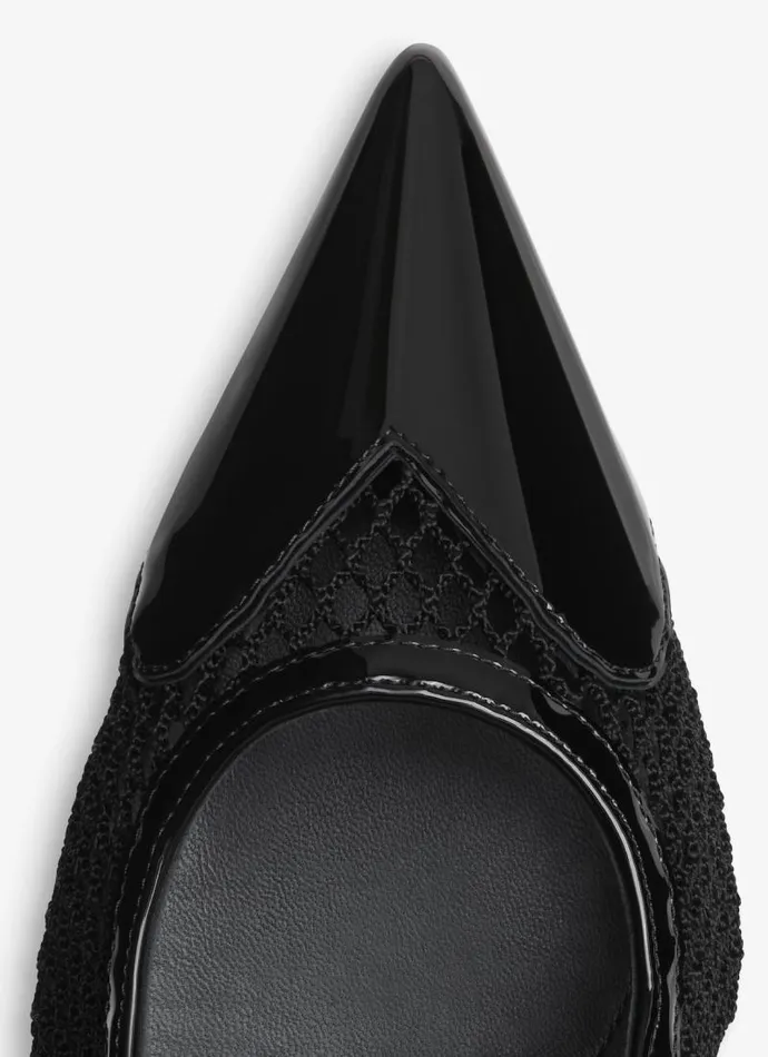 Alaa Le Cur LE CUR SLINGBACKS IN FISHNET Black 8211 Women Alaa Le Cur LE CUR SLINGBACKS IN FISHNET Black 8211 Women