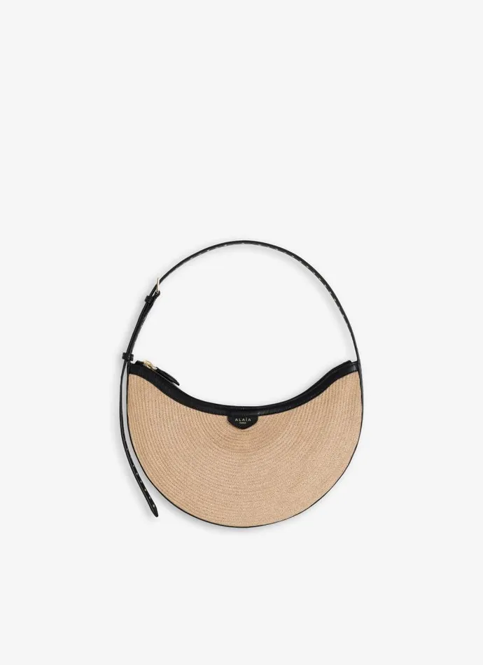Alaa Mini Bags ONE PIECE DEMI LUNE BAG IN PAPER STRAW Natural 8211 Women
