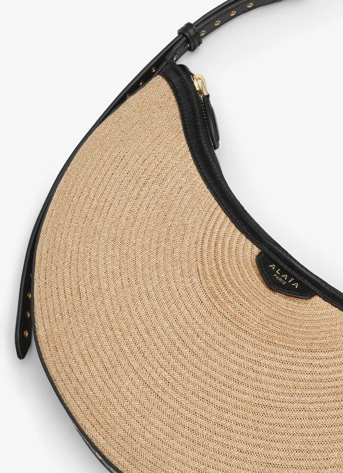 Alaa Mini Bags ONE PIECE DEMI LUNE BAG IN PAPER STRAW Natural 8211 Women