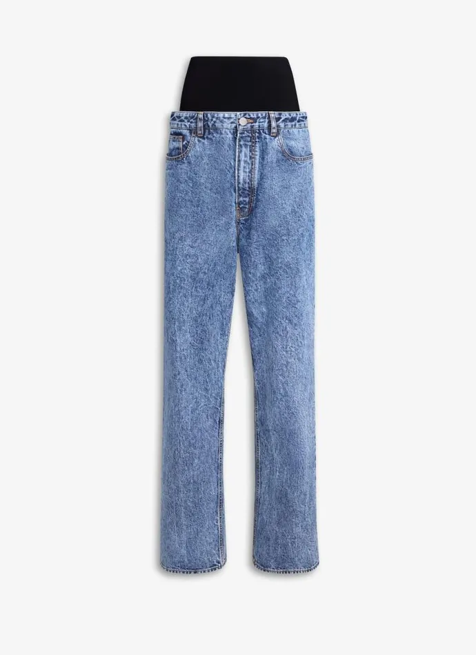 Alaa Pants and Shorts KNIT BAND JEANS IN SNOW DENIM Light Blue 8211 Women
