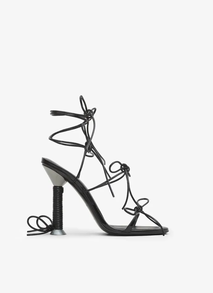 Alaa Sandals BOBINE SANDALS IN LAMBSKIN Blacksilver 8211 Women