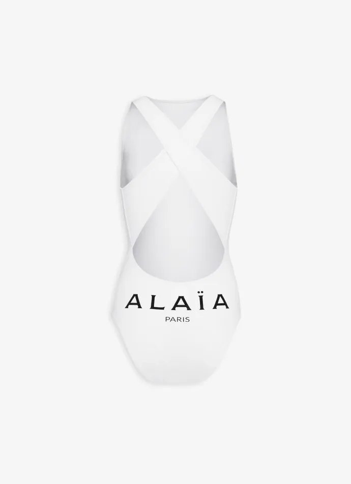 Alaa Swimwear HALTERNECK ALAIA SWIMSUIT IN JERSEY White 8211 Women Alaa Swimwear HALTERNECK ALAIA SWIMSUIT IN JERSEY White 8211 Women
