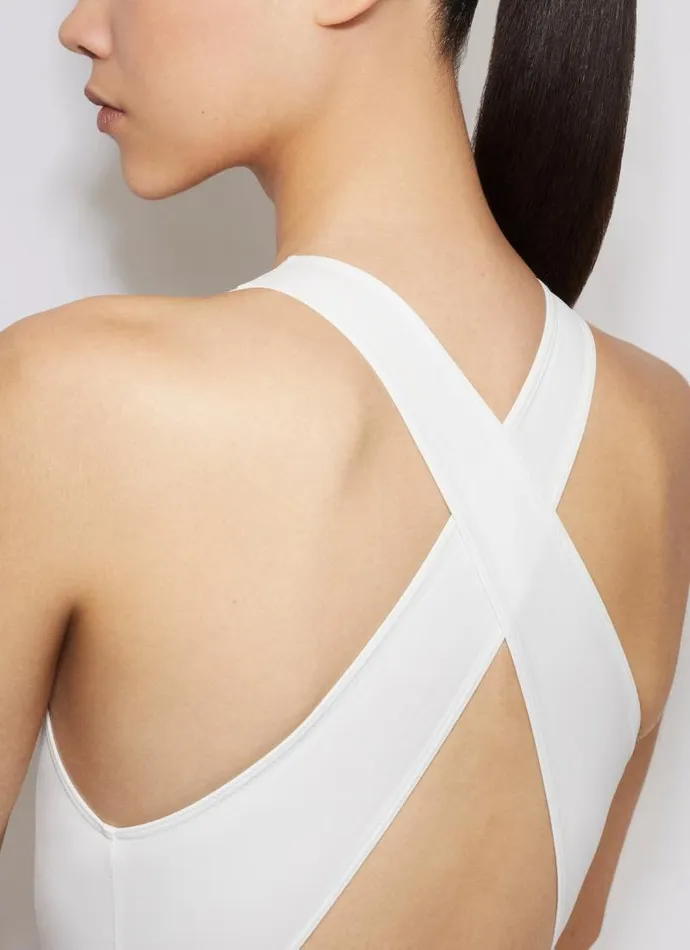 Alaa Swimwear HALTERNECK ALAIA SWIMSUIT IN JERSEY White 8211 Women Alaa Swimwear HALTERNECK ALAIA SWIMSUIT IN JERSEY White 8211 Women