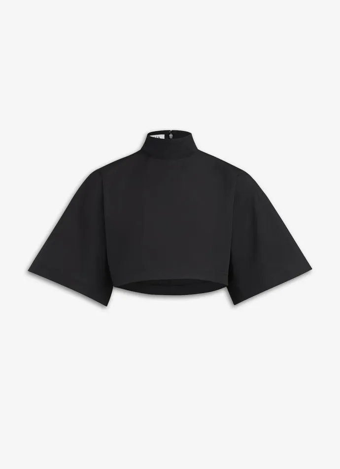 Alaa Tops and Shirts COTTON POPLIN HIGHNECK TOP Black 8211 Women
