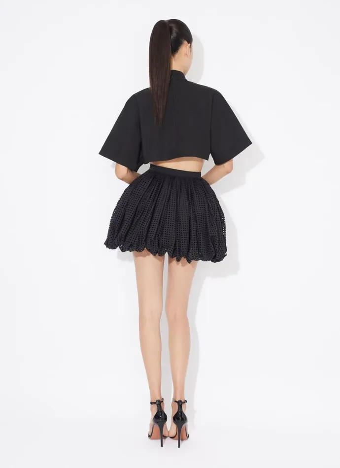 Alaa Tops and Shirts COTTON POPLIN HIGHNECK TOP Black 8211 Women Alaa Tops and Shirts COTTON POPLIN HIGHNECK TOP Black 8211 Women