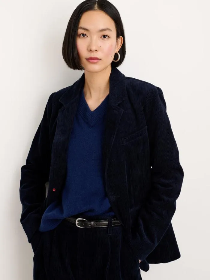 Alex Mill Jackets Outerwear Amalie Blazer In Corduroy Dark Navy 8211 Women