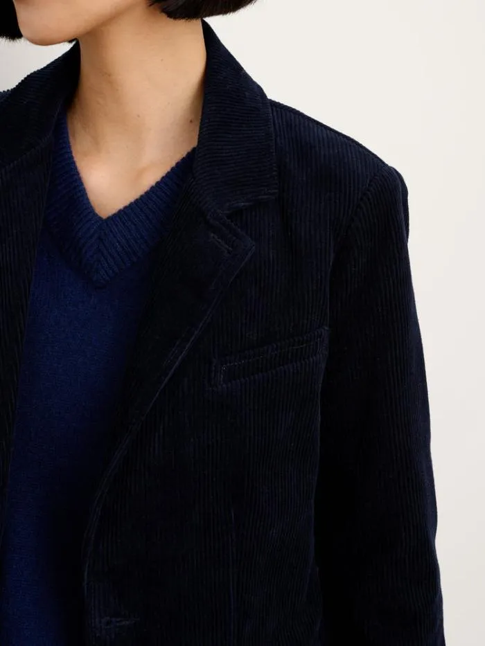 Alex Mill Jackets Outerwear Amalie Blazer In Corduroy Dark Navy 8211 Women