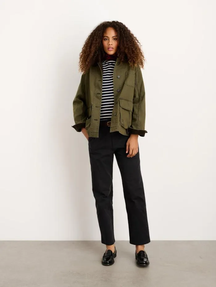 Alex Mill Jackets Outerwear Mel Jacket In Herringbone Cotton Military Olive 8211 Women