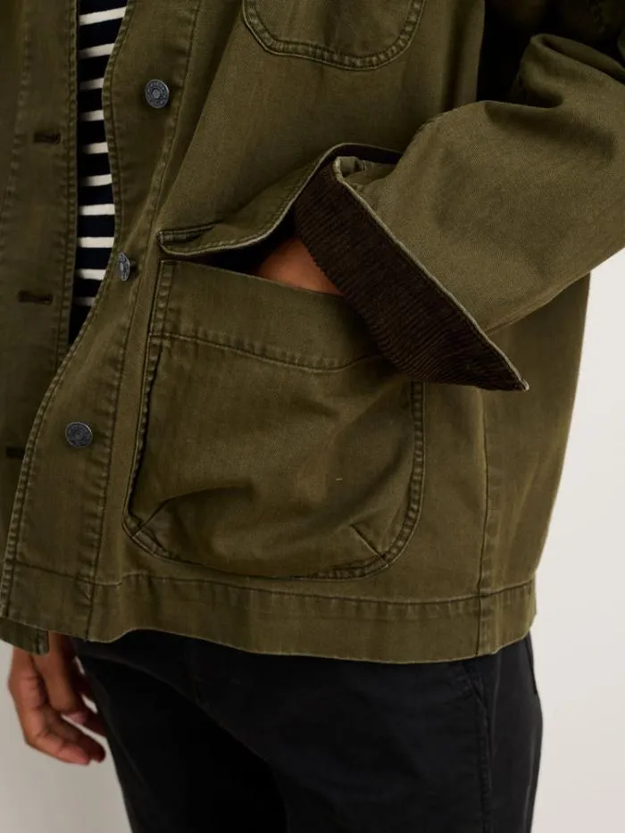 Alex Mill Jackets Outerwear Mel Jacket In Herringbone Cotton Military Olive 8211 Women