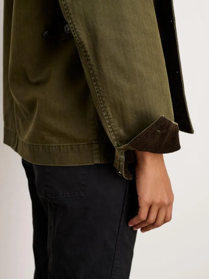 Alex Mill Jackets Outerwear Mel Jacket In Herringbone Cotton Military Olive 8211 Women