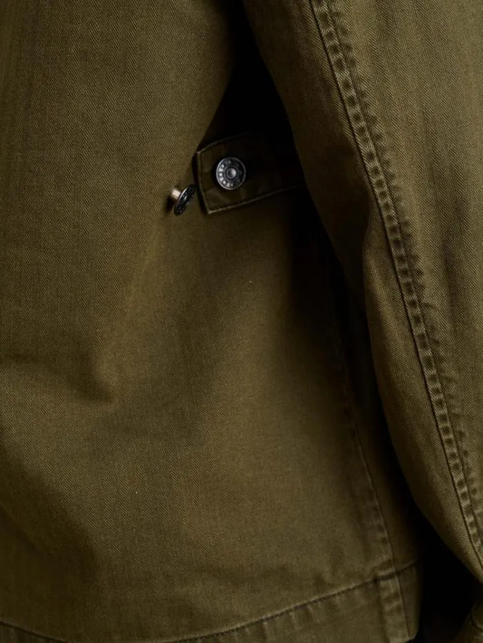 Alex Mill Jackets Outerwear Mel Jacket In Herringbone Cotton Military Olive 8211 Women