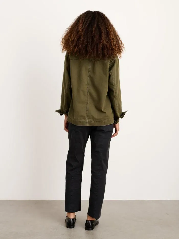 Alex Mill Jackets Outerwear Mel Jacket In Herringbone Cotton Military Olive 8211 Women