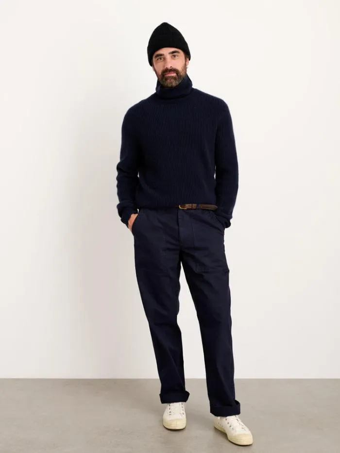 Alex Mill Pants Field Pant In Herringbone Navy 8211 Men