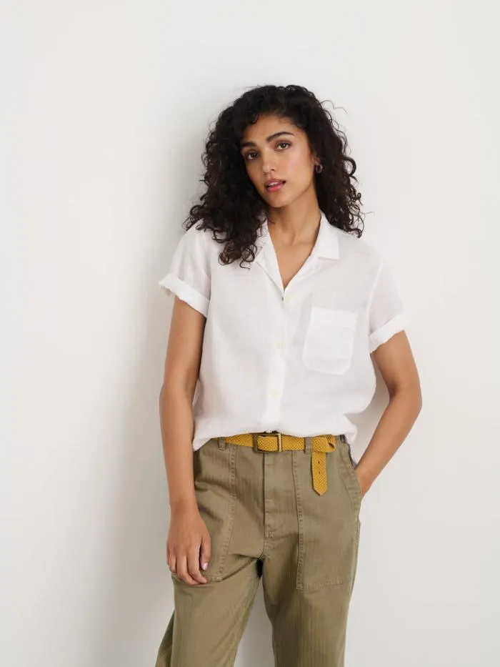 Alex Mill Shirts Tops Maddie Camp Shirt In Linen White 8211 Women