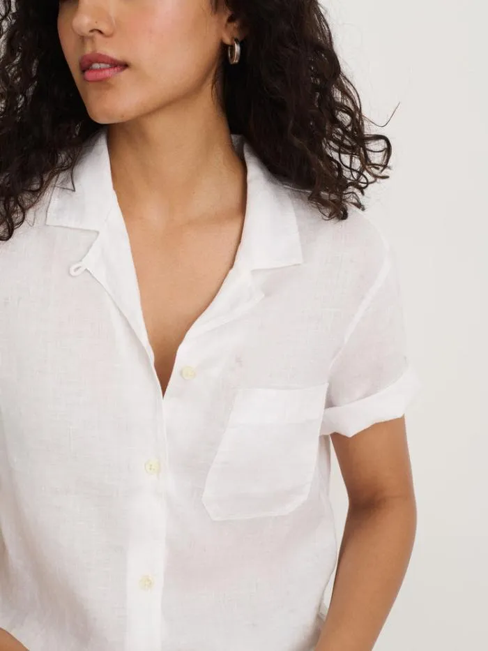 Alex Mill Shirts Tops Maddie Camp Shirt In Linen White 8211 Women